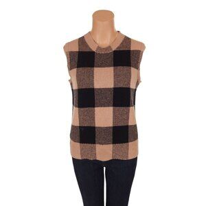 Christian Dior Cashmere Plaid Print Sleeveless Sweater Size 38 US 6 $1950